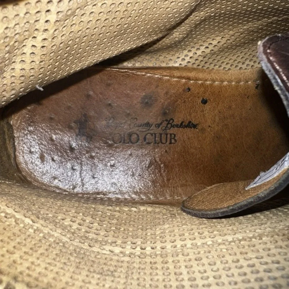 Men's Size 10 Chukka Boot Royal County Of Berkshire Polo Club Brown Leather‎